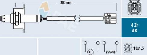 FAE 75623 - Лямбда-зонд autocars.com.ua