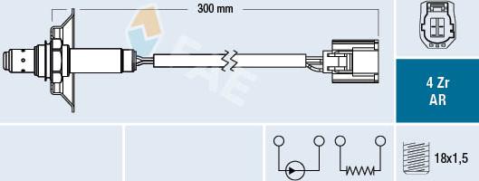 FAE 75624 - Лямбда-зонд autocars.com.ua