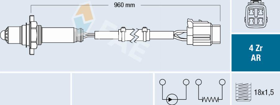 FAE 75631 - Лямбда-зонд autocars.com.ua