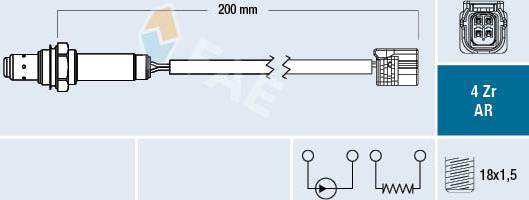 FAE 75632 - Лямбда-зонд autocars.com.ua