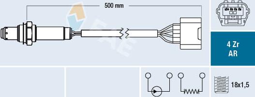 FAE 75633 - Лямбда-зонд autocars.com.ua