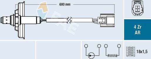 FAE 75636 - Лямбда-зонд autocars.com.ua