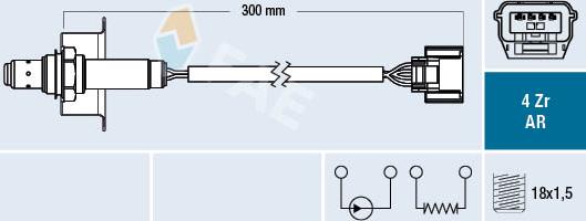 FAE 75642 - Лямбда-зонд autocars.com.ua