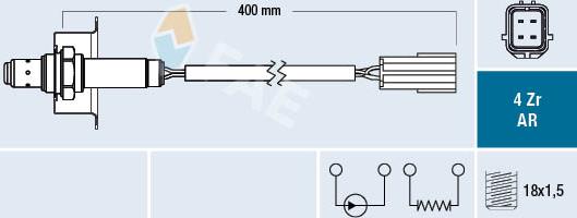 FAE 75643 - Лямбда-зонд autocars.com.ua