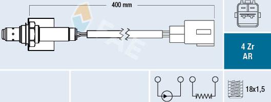 FAE 75654 - Лямбда-зонд autocars.com.ua