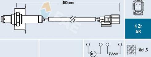 FAE 75657 - Лямбда-зонд autocars.com.ua