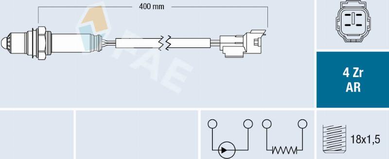 FAE 75665 - Лямбда-зонд autocars.com.ua