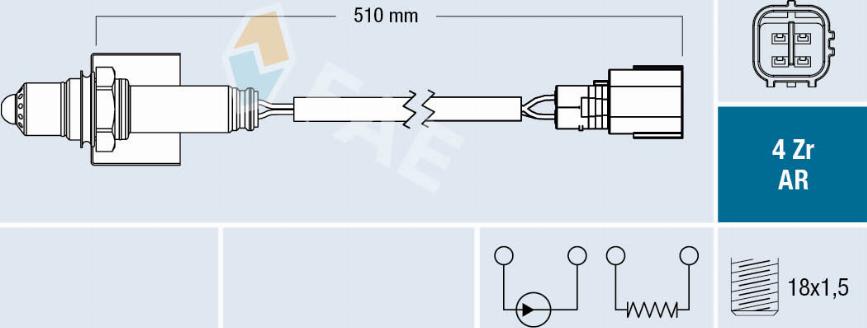 FAE 75669 - Лямбда-зонд autocars.com.ua