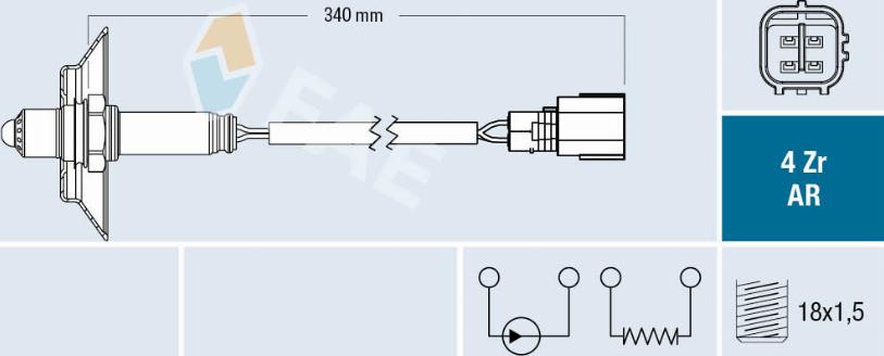 FAE 75672 - Лямбда-зонд autocars.com.ua