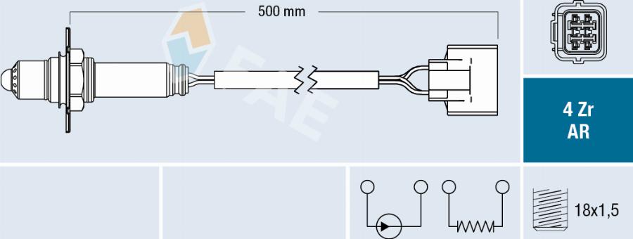 FAE 75675 - Лямбда-зонд autocars.com.ua