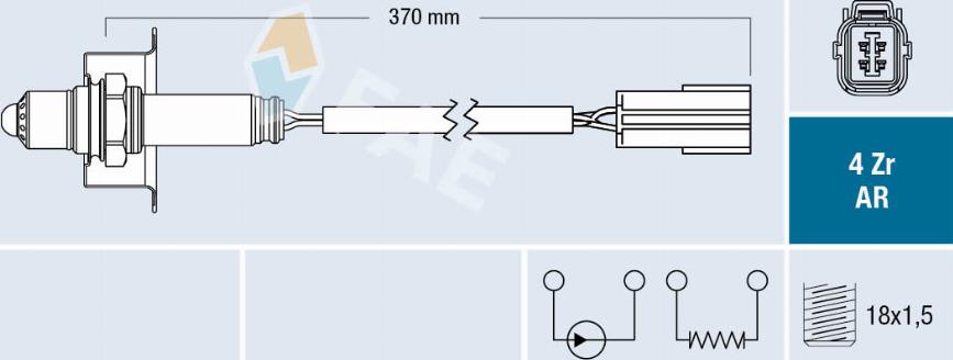 FAE 75681 - Лямбда-зонд autocars.com.ua