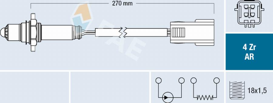 FAE 75684 - Лямбда-зонд autocars.com.ua