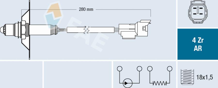 FAE 75706 - Лямбда-зонд autocars.com.ua