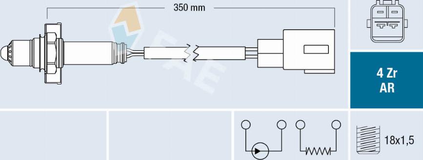 FAE 75707 - Лямбда-зонд autocars.com.ua