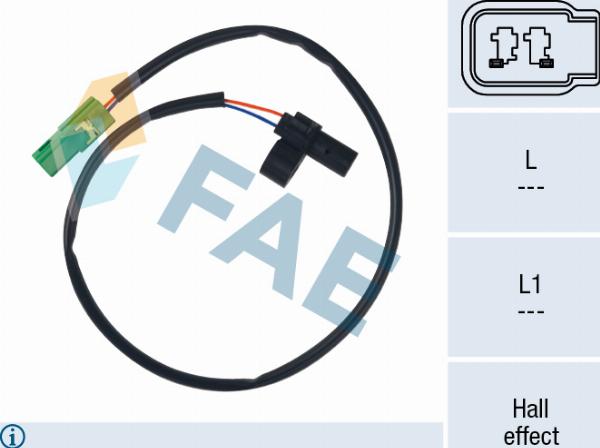 FAE 76015 - Датчик частоти обертання, автоматична коробка передач autocars.com.ua