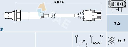 FAE 77116 - Лямбда-зонд autocars.com.ua