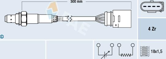 FAE 77197 - Лямбда-зонд autocars.com.ua