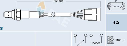 FAE 77217 - Лямбда-зонд autocars.com.ua