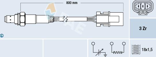 FAE 77230 - Лямбда-зонд autocars.com.ua