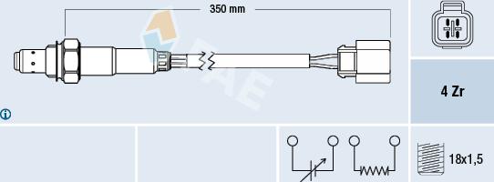 FAE 77349 - Лямбда-зонд autocars.com.ua