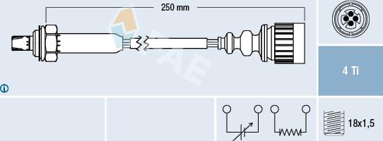 FAE 77355 - Лямбда-зонд autocars.com.ua