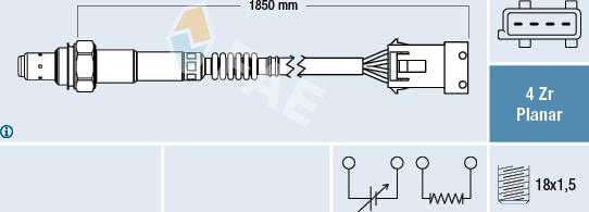 FAE 77412 - Лямбда-зонд autocars.com.ua