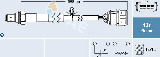 FAE 77415 - Лямбда-зонд autocars.com.ua