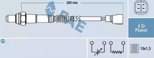 FAE 77524 - Лямбда-зонд, датчик кислорода autodnr.net
