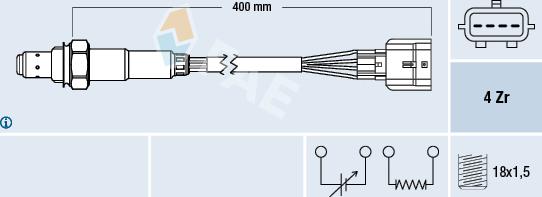 FAE 77589 - Лямбда-зонд autocars.com.ua