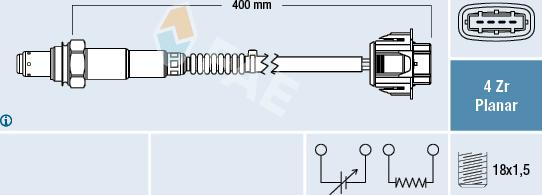 FAE 77597 - Лямбда-зонд autocars.com.ua