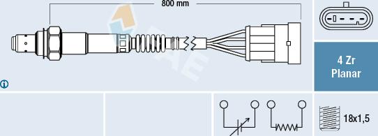 FAE 77610 - Лямбда-зонд autocars.com.ua