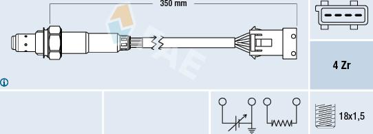 FAE 77630 - Лямбда-зонд autocars.com.ua