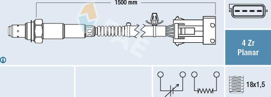 FAE 77634 - Лямбда-зонд autocars.com.ua