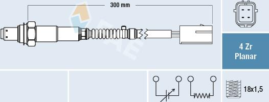 FAE 77677 - Лямбда-зонд autocars.com.ua