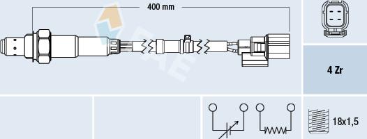 FAE 77698 - Лямбда-зонд autocars.com.ua