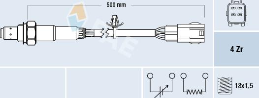 FAE 77699 - Лямбда-зонд autocars.com.ua