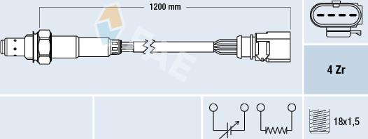 FAE 77770 - Лямбда-зонд autocars.com.ua