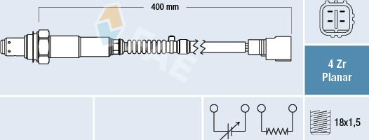 FAE 77781 - Лямбда-зонд autocars.com.ua