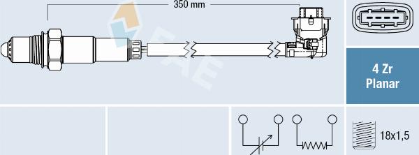 FAE 77803 - Лямбда-зонд autocars.com.ua