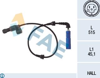 FAE 78033 - Датчик ABS, частота вращения колеса avtokuzovplus.com.ua