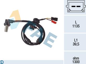 FAE 78085 - Датчик ABS, частота обертання колеса autocars.com.ua