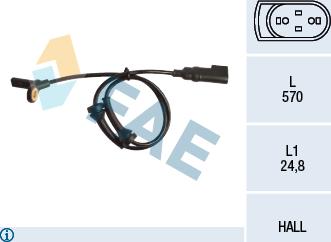 FAE 78151 - Датчик ABS, частота вращения колеса avtokuzovplus.com.ua