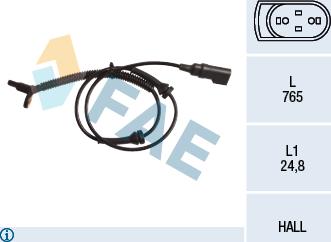 FAE 78153 - Датчик ABS, частота вращения колеса autodnr.net