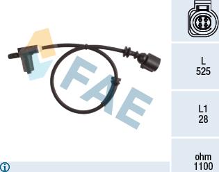 FAE 78175 - Датчик ABS, частота обертання колеса autocars.com.ua