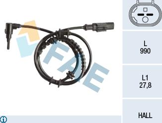 FAE 78244 - Датчик ABS, частота вращения колеса avtokuzovplus.com.ua