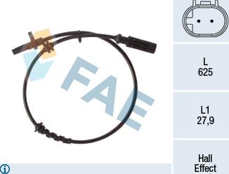 FAE 78267 - Датчик ABS, частота обертання колеса autocars.com.ua