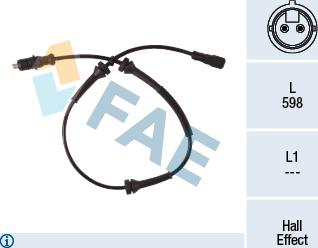 FAE 78280 - Датчик ABS, частота вращения колеса autodnr.net