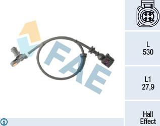 FAE 78295 - Датчик ABS, частота обертання колеса autocars.com.ua