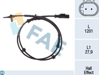 FAE 78322 - Датчик ABS, частота обертання колеса autocars.com.ua
