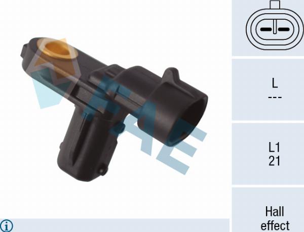 FAE 78327 - Датчик ABS, частота обертання колеса autocars.com.ua